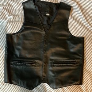Black Leather Vest